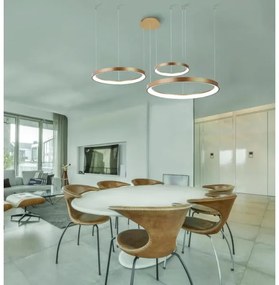 Azzardo AZ5023-LED Stmievateľný luster na lanku AGNES LED/60W/230V pr. 78 cm zlatá