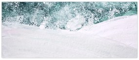 Obraz - Tyrkysová abstrakcia (120x50 cm)