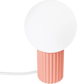 Stolná lampa Halo, 1x biele sklenené tienidlo, p