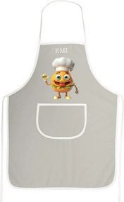 Kuchynská zástera Burger EMI, sivá