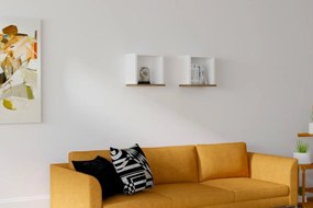 Sada nástenných poličiek Sevima biela/béžová