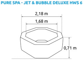 Intex | Vírivý bazén Pure Spa - Jet & Bubble Deluxe HWS 6 + Solárna sprcha UNO 35 l hliníková s LED svetlom | 19900163