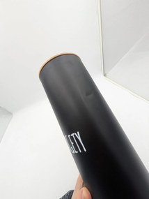 Orion 2. akosť - Plechová dóza na potraviny, čierna, s bambusovým vekom, ŠPAGETY