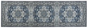 Koberec 60 x 200 cm sivá/modrá KOTTAR Beliani