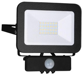 NEDES LF2022S Reflektor HQ LED 20W, 4000K, 1800lm, IP65, čierna,+PIR senzor