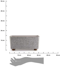 PLASTOVÝ KVETINÁČ SALVIA TX 28,5X17 CM BÉŽOVÁ