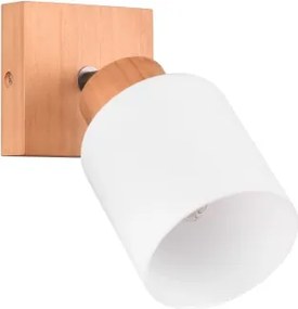 Stropné/nástenné osvetlenie Assam, drevo/sklo%