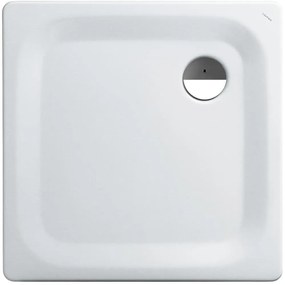 LAUFEN Platina štvorcová sprchová vanička zo smaltovanej ocele, odtok v rohu, 800 x 800 x 25 mm, biela, H2150010000401