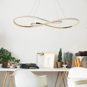 LED Luster na lanku ZUMBA LED/50W/230V zlatá