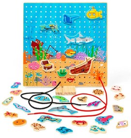 Bigjigs Toys Provlékací deska moře