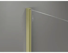 Mexen Kioto-X, sprchová zástena 140 x 200 cm, 10mm sklo námraza, zlatý matný profil, 800-140-101-55-30-X