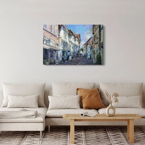 Obraz - Ulička starého mesta, akrylová maľba (90x60 cm)