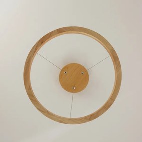 Brilagi - LED luster na lanku UMEA WOOD LED/30W/230V Ø 40 cm kaučukové drevo