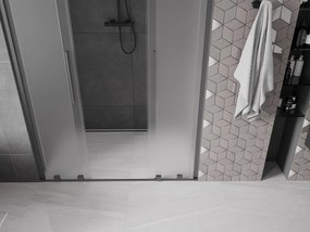 Mexen Velar L Duo, posuvné sprchové dvere do otvoru 140 cm, 8mm sklo námraza, grafit brúsený, 871-140-003-32-66