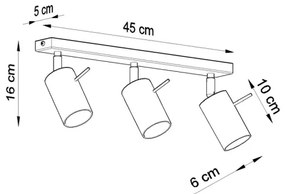 Sollux SL.0089 - Bodové svietidlo RING 3 3xGU10/10W/230V biela
