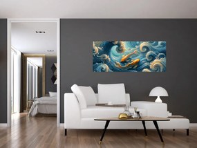Obraz - Zlaté rybky (120x50 cm)