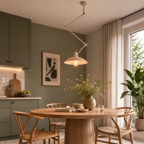 BRILAGI - LED nastaviteľný luster na tyči IRONBEAM 1xE27/60W/230V béžový