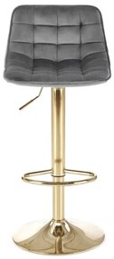 Halmar Barová stolička H120, sivá/zlatá
