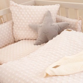 Béžové detské obliečky do postieľky s prímesou bavlny 80x80 cm Frosty Almond – Roba