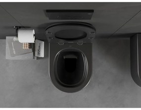 Mexen Sofia Rimless závesná wc misa, čierna matná, 3354XX85