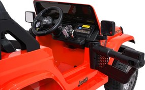 Ramiz Jeep Wrangler Rubicon LIFT elektrické autíčko pre deti oranžové