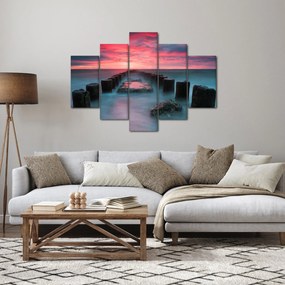 Obraz - Skaly v mori (150x105 cm)