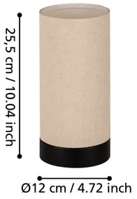 Eglo 900861 - Stolná lampa FENIGLIA 1xE27/40W/230V