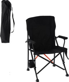 SKLADACIA STOLIČKA PRE TURISTIKU/RYBÁRENIE, ČIERNA, 58 x 58 x 90 CM *6372