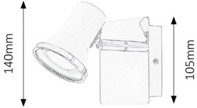 Rabalux 5497 - LED Kúpeľňové nástenné svietidlo STEVE 1xGU10/4,5W/230V