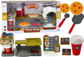 LEAN Toys Súprava obchod pizza kávovar nápoje pokladňa