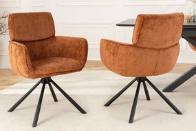 Dizajnové otočné kreslo UNIQUE 180 hrdzavo hnedá