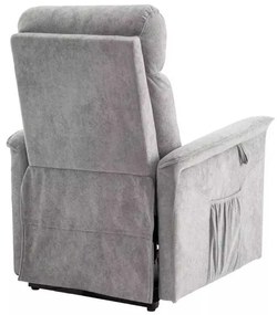 LuxuryForm DESIGN TV kreslo PEGAS s elektrickým polohovaním, masážou a výklopom - světle šedé