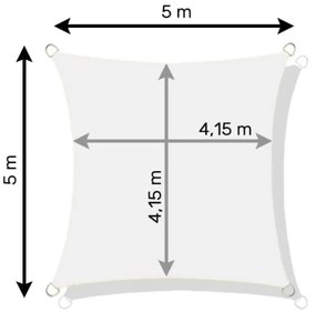 Bestent Záhradná slnečná clona 5x5m béžová