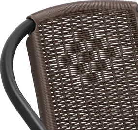 Kovová záhradná súprava Springos – 2 stoličky a stôl so sklenenou doskou