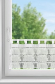 KRÁTKA ZÁCLONA NA PÚTKACH LILIA1 150X45 CM BIELA