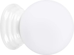 Nástenné svietidlo Zori, 1x biele sklenené tienidlo, w