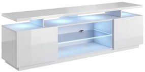TV stolík Eva - biely lesk