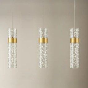 LED luster na lanku LAGOS LED/24W/230V zlatý