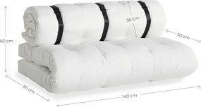 Biela rozkladacia pohovka vhodná do exteriéru Karup Design Design OUT™ Buckle Up White