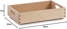 Drevená debnička, organizér s rúčkami LACQ, 30 x 20 x 7 cm