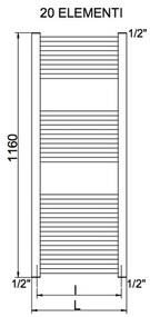 Cordivari Lisa 22 - Radiátor 1160x500 mm, biela 3551646101006