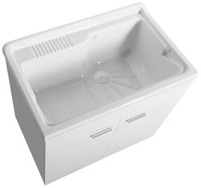 Aqualine Aqualine, plastová výlevka so skrinkou 80x50 cm, vrátane sifónu, biela, PI8050-1