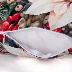 Sada 3 ks obliečok na vankúšiky RED POINSETTIA 45 x 45 cm