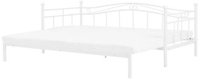 Kovová posteľ 80 x 200 cm biela TULLE Beliani