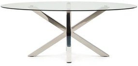 Jedálenský stôl so sklenenou doskou 100x200 cm Argo – Kave Home