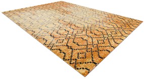 Moderný koberec MUNDO D5751 glamour outdoor oranžovo / čierny