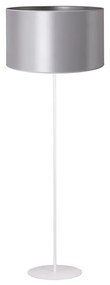 Duolla - Stojací  lampa CANNES 1xE27/15W/230V pr. 45 cm strieborná/biela