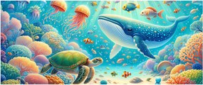 Obraz - Svet pod hladinou (120x50 cm)