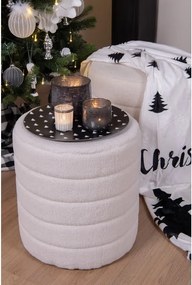 Čierno-biely servírovací tanier so stromčekmi Black&White X-Mas - Ø 33*1 cm