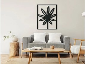 drevko Minimalistický obraz Kvet Rozmer obrazu: 41 x 32,5 cm, Farba dekorácie: Čierna
